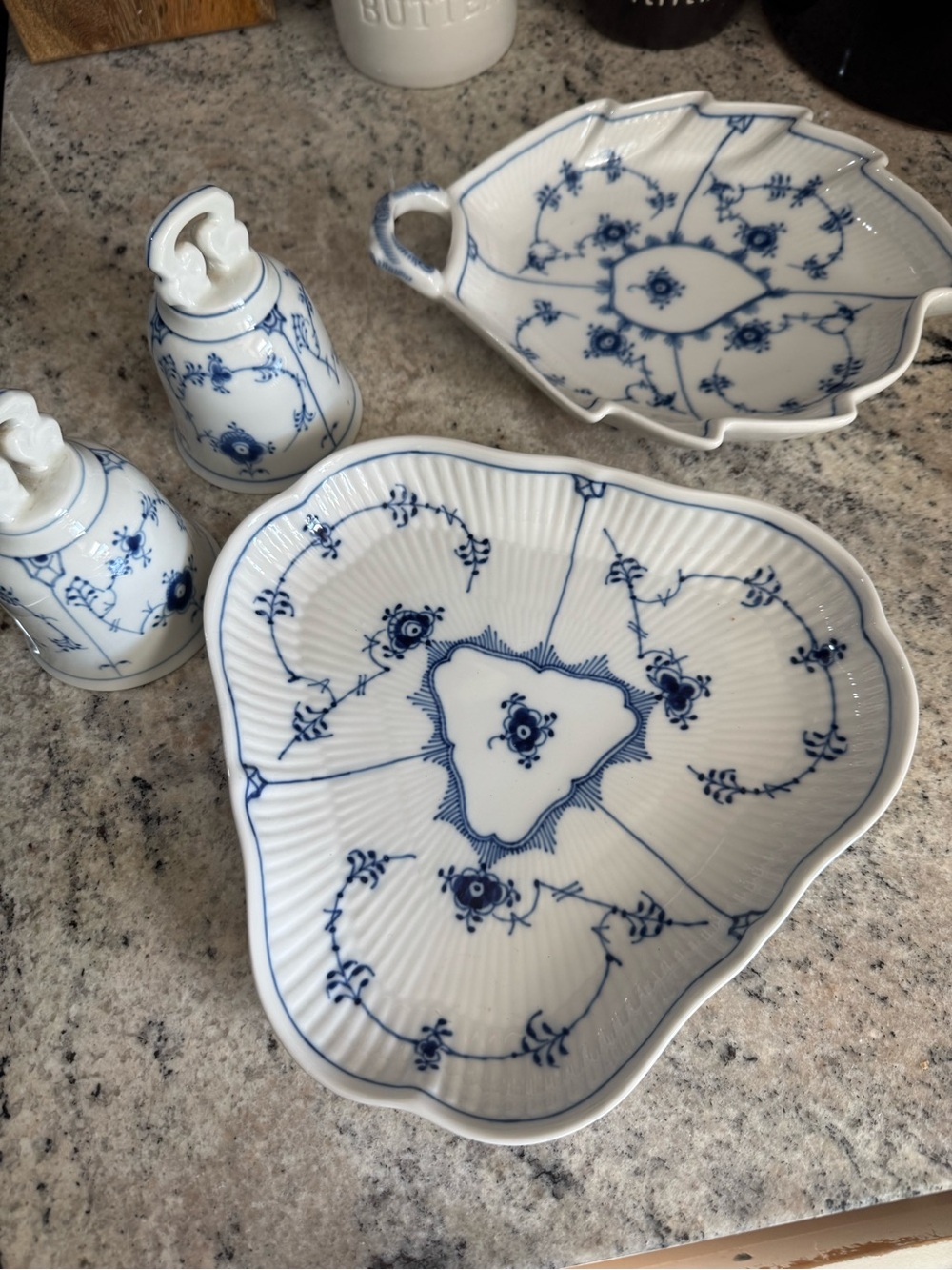 Royal Copenhagen Blue and White Porcelain Serving Set
